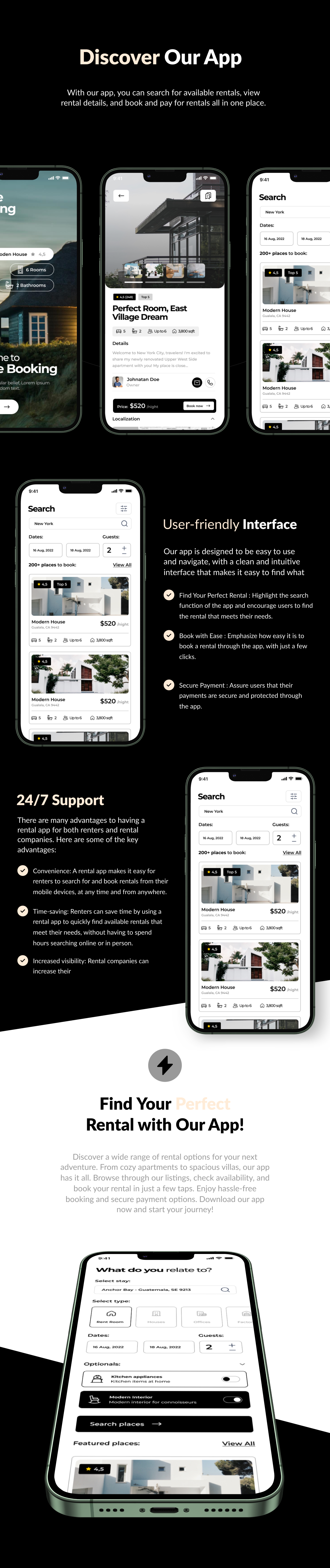 Rent Flutter App Template | Flutter 3 - 5