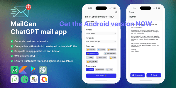 ChatGPT, OpenAI, mail generator, cool app, mail generator iOS app, source code premium apps iOS and Android, Scanberry, iScanner, Scanner PRO, OCR FREE, OCR iOS, Mister Grizzly, iOS Scanner, Scanner, Document Scanner, iOS Document Scanner, iTranslate, Scancode, Scanplus SDK, iOCR, Arabic