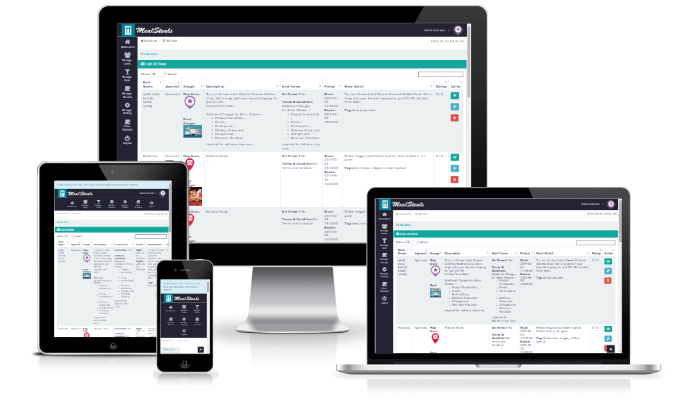 Classified Map Ad Deal management Page