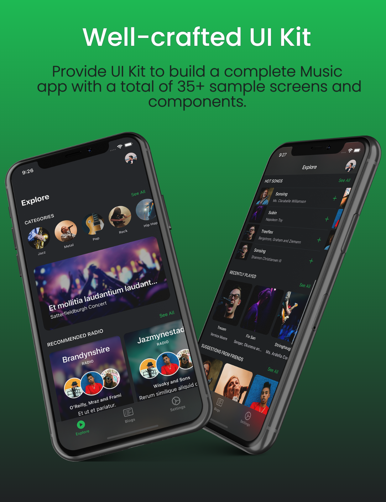 Music Spot - Mobile iOS Music Streaming UI Template - 3