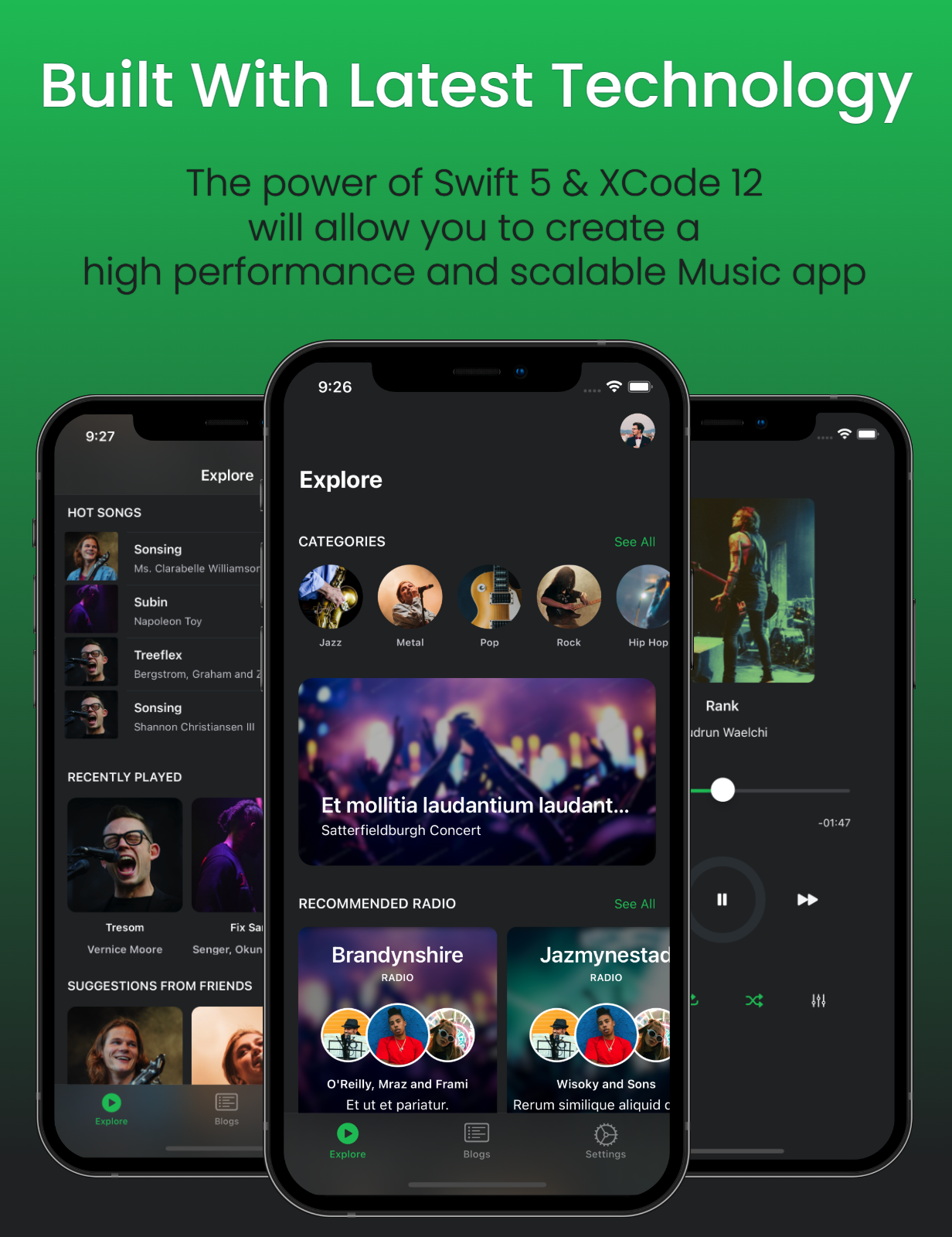 Music Spot - Mobile iOS Music Streaming UI Template - 2