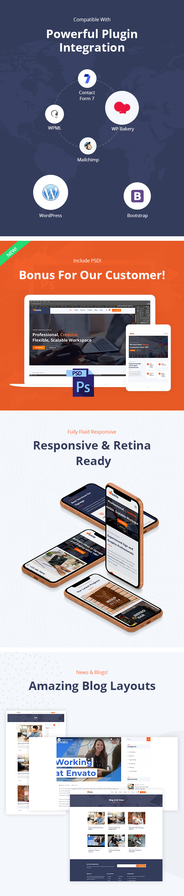 vemlo signage WordPress Theme