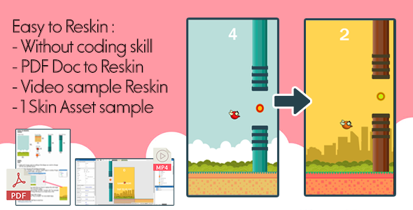 Prototype Game - Flying Bird - HTML5 Game Construct 3 - 1