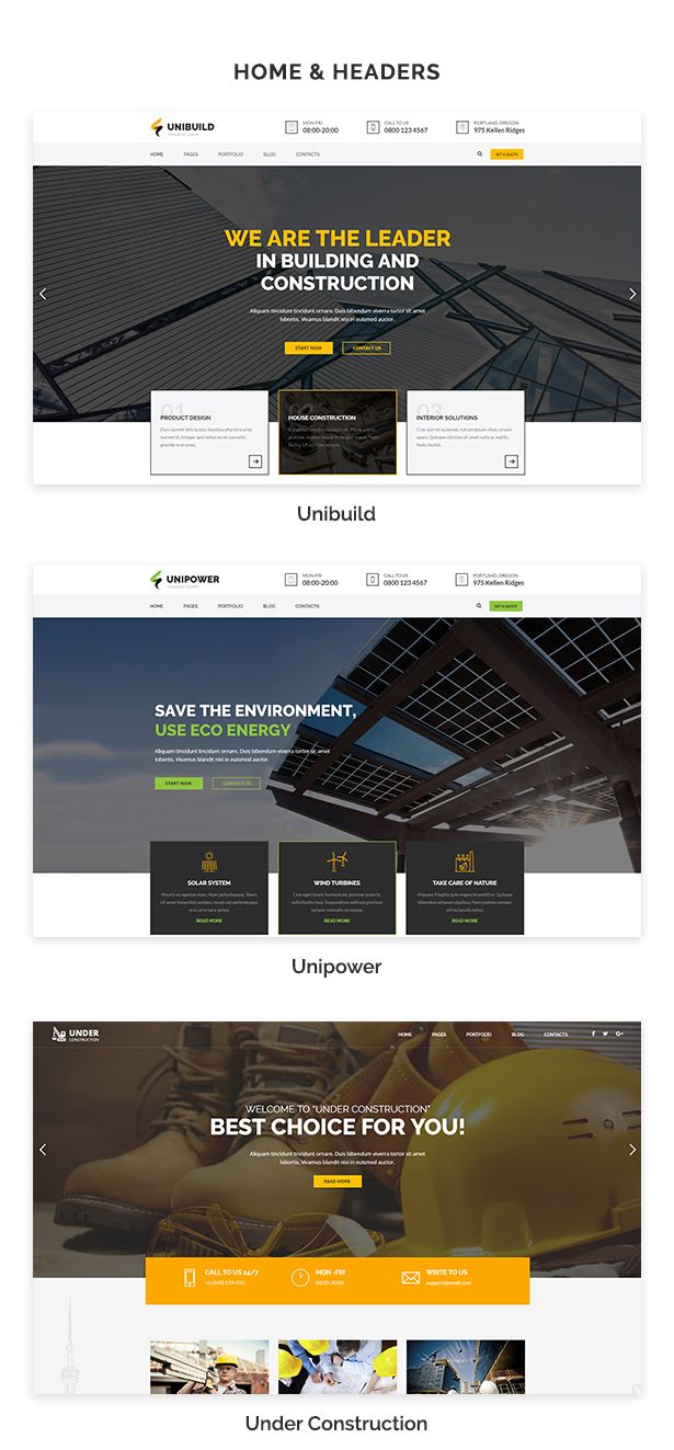 Factory, Industry, Construction Building WordPress Theme - Unibuild - 3