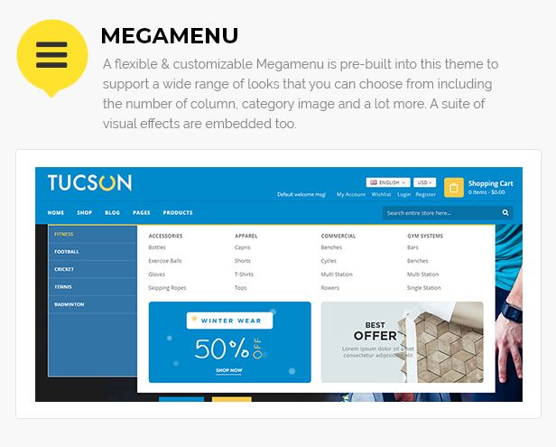 sports shop wordpress