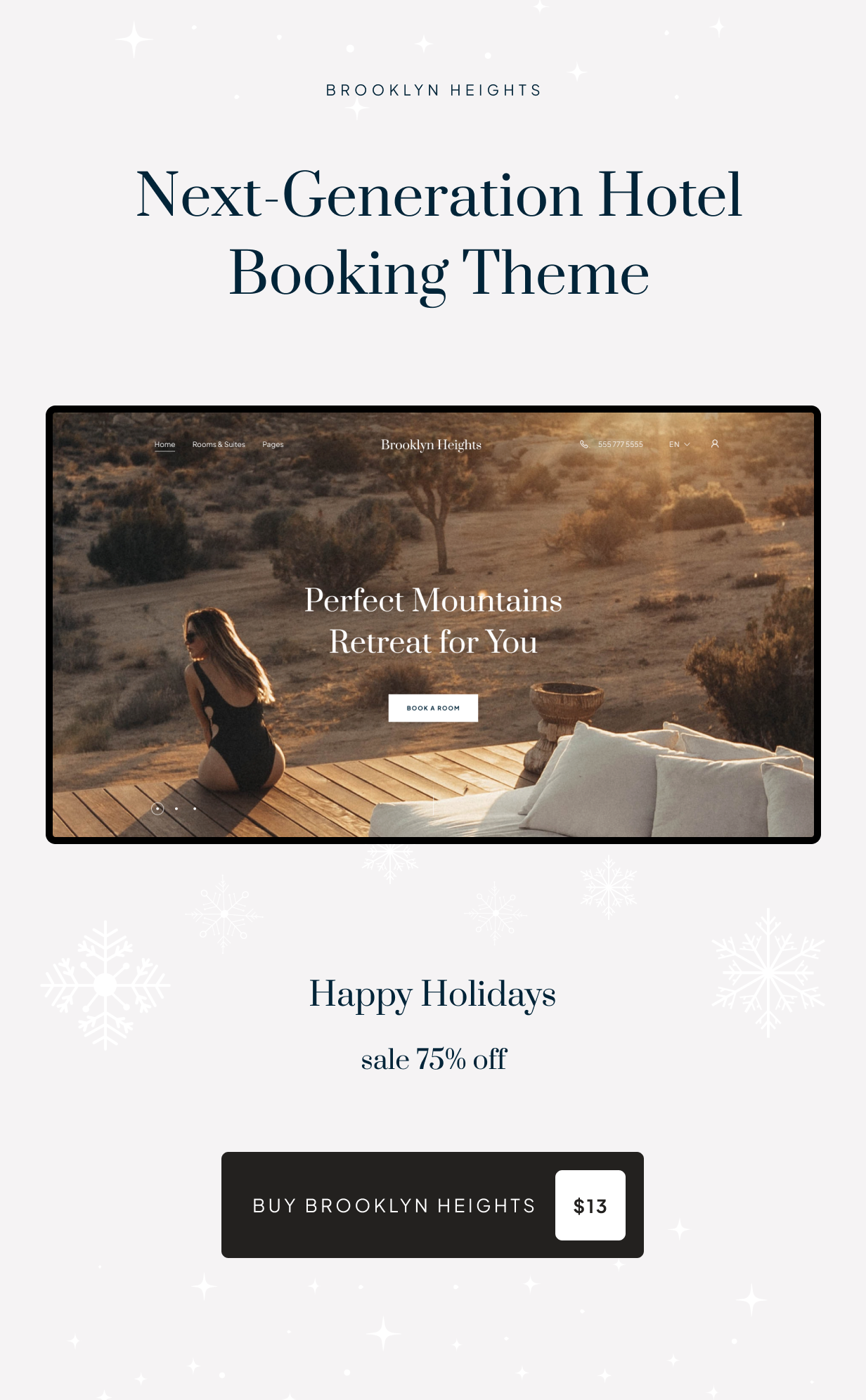 Brooklyn Heights - Hotel Booking WordPress Theme - 1