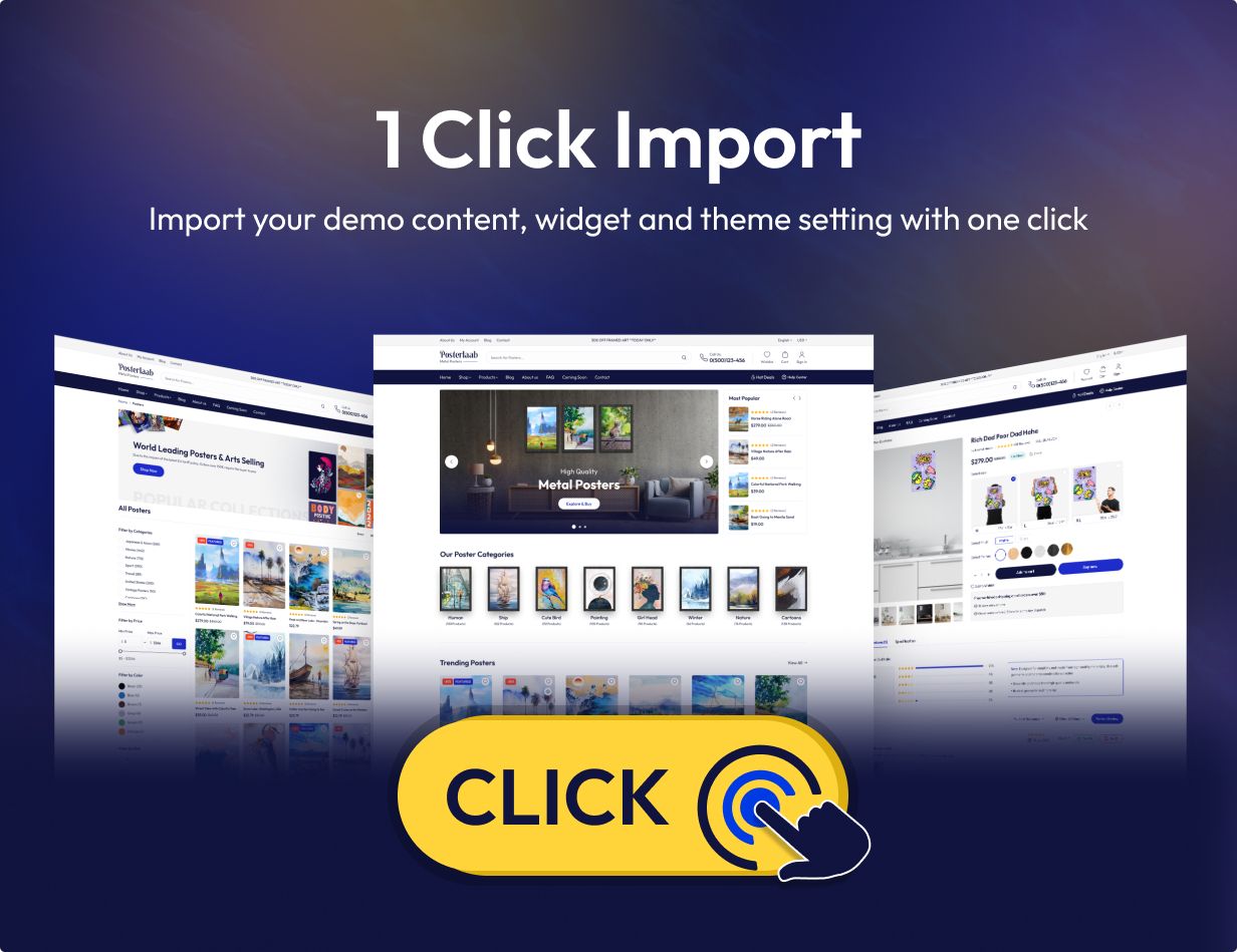 One click demo import