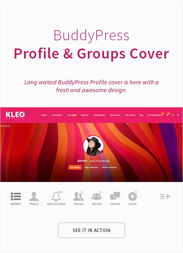 KLEO - Pro Community Focused, Multi-Purpose BuddyPress Theme - 13