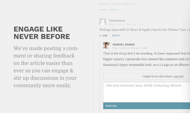 Engage like never before. We’ve made posting a comment or sharing feedback on the article easier than ever so you can engage and stir discussions in your community more easily.