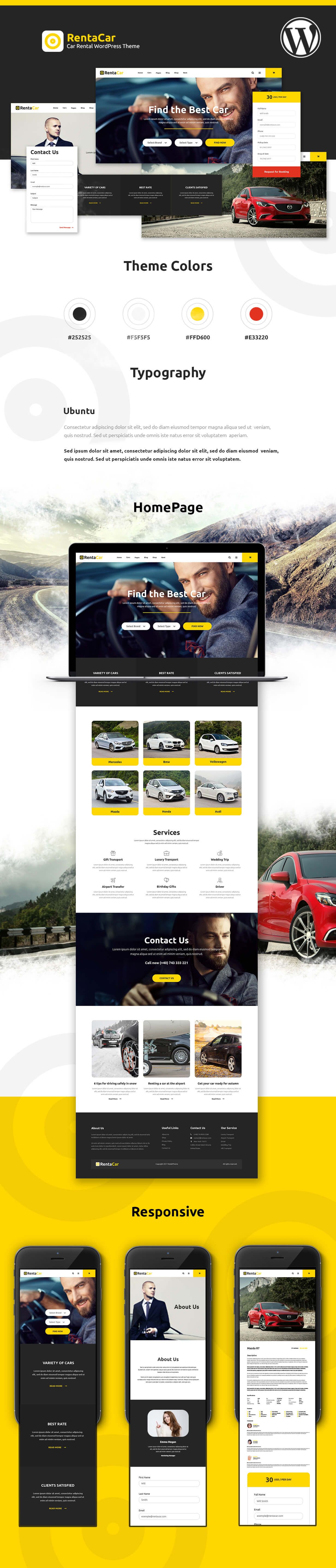 Rentacar - Car Rental / Listing WordPress Theme - 1