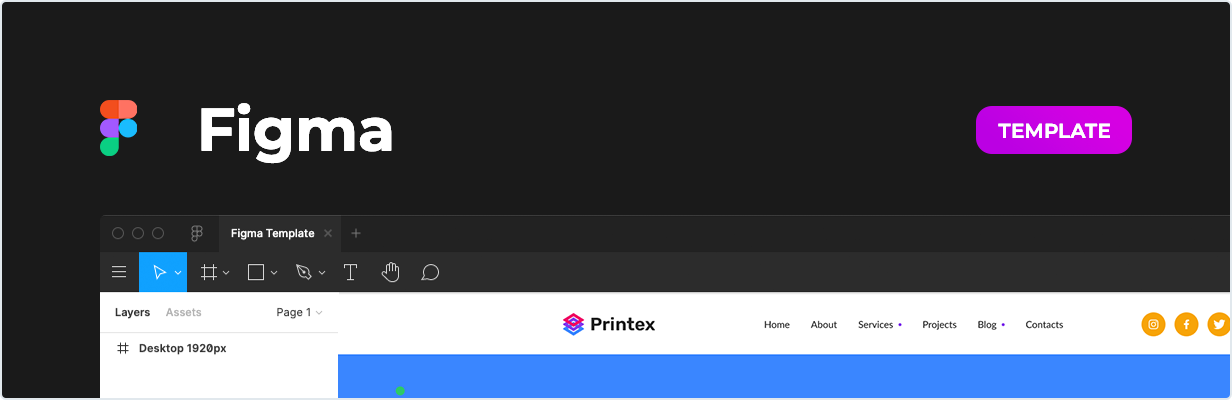 Printex – Printing Company Template for Figma