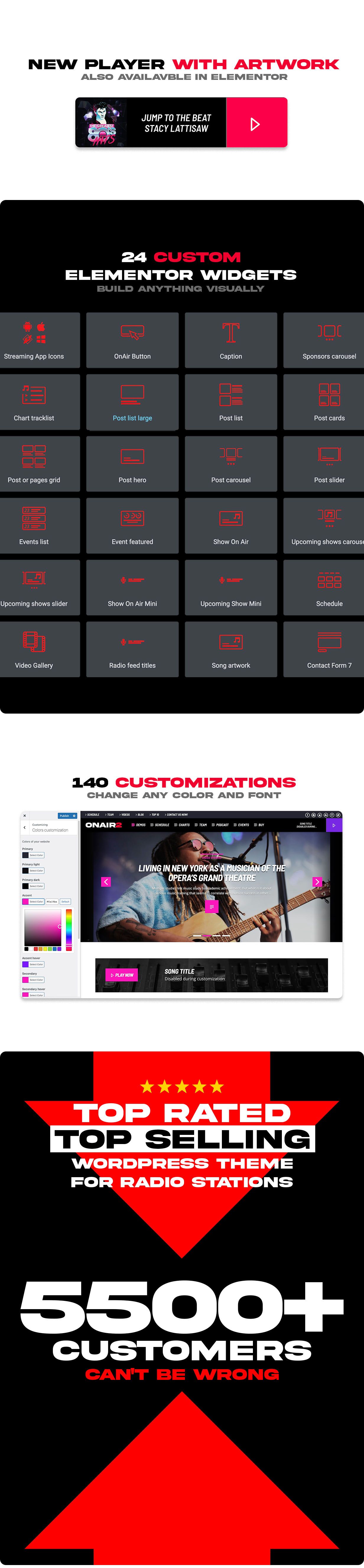 Onair2: Radio Station WordPress Theme With Non-Stop Music Player - 9