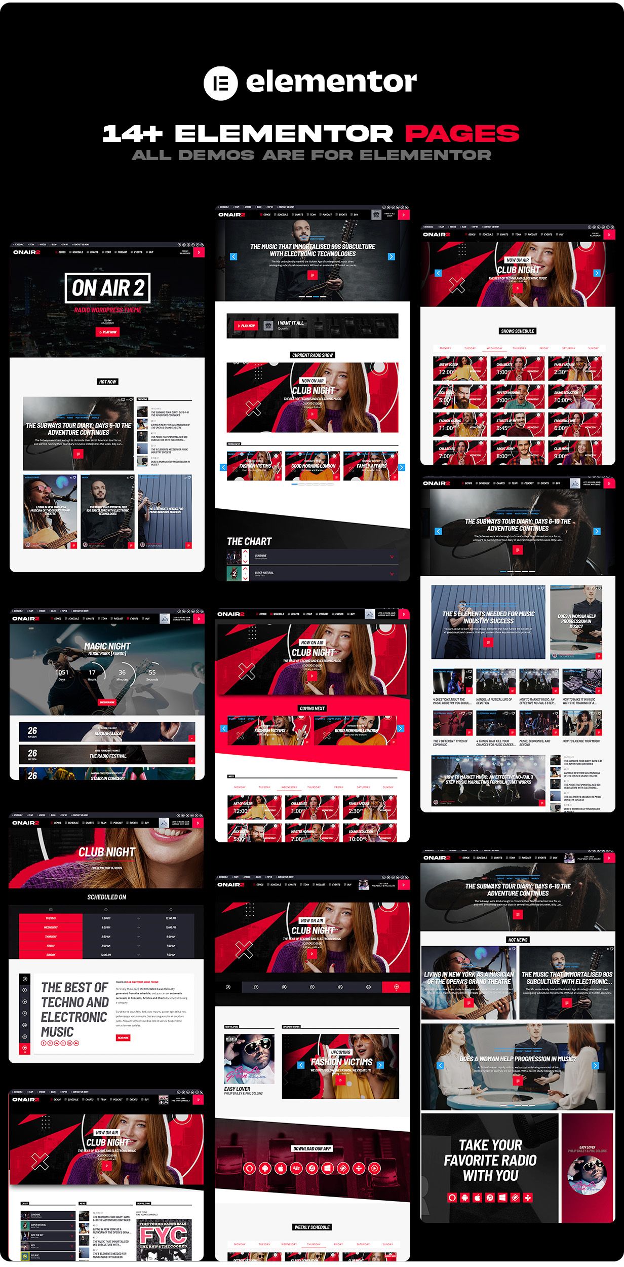 Onair2: Radio Station WordPress Theme With Non-Stop Music Player - 8