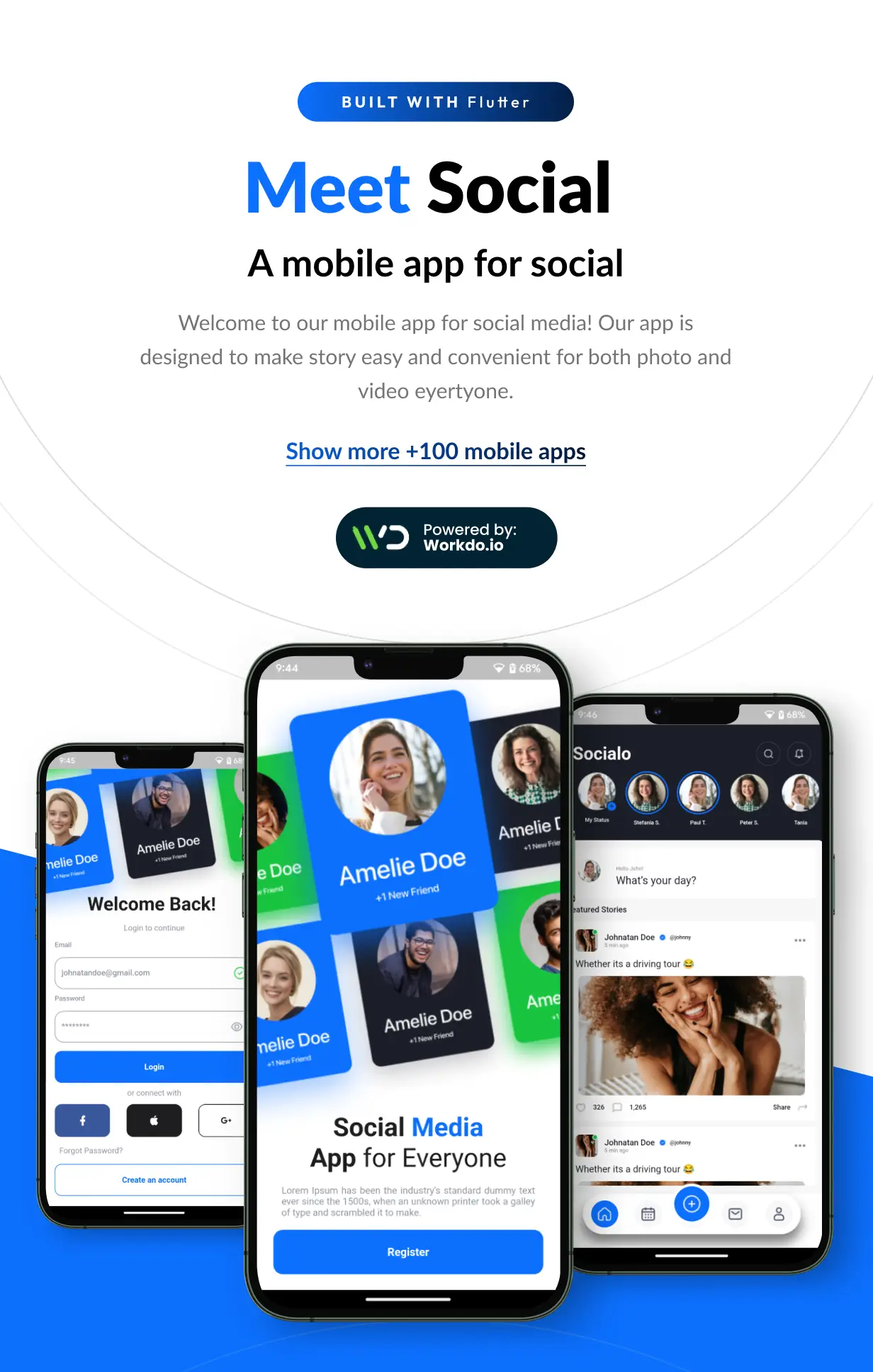 Social Flutter App Template | Flutter 2.0 - 5