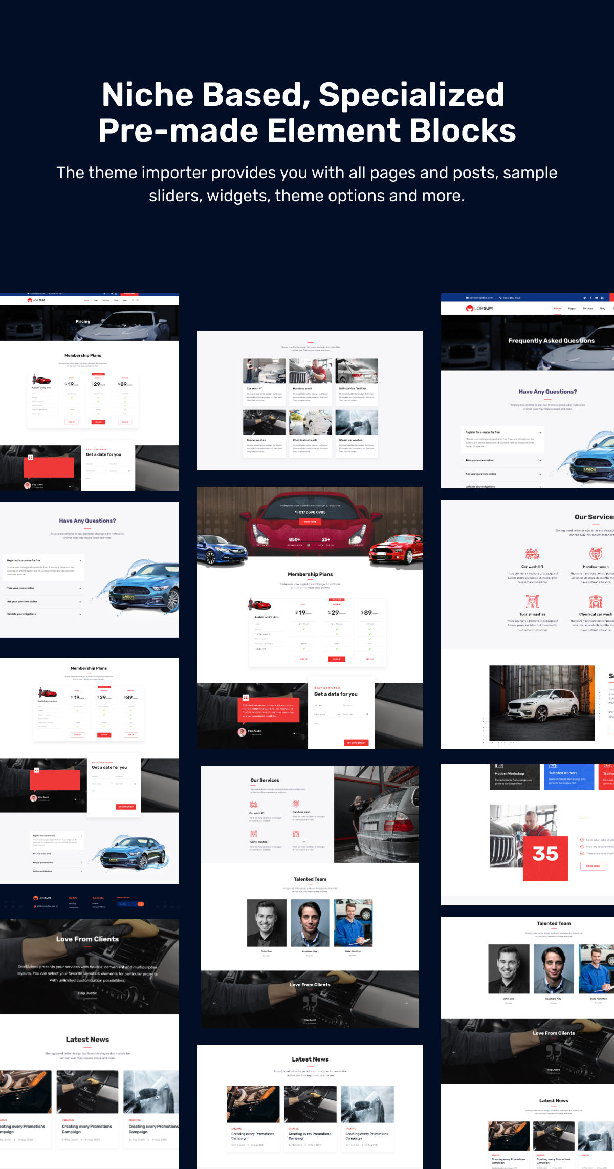 Vehicle Spa WordPress Theme