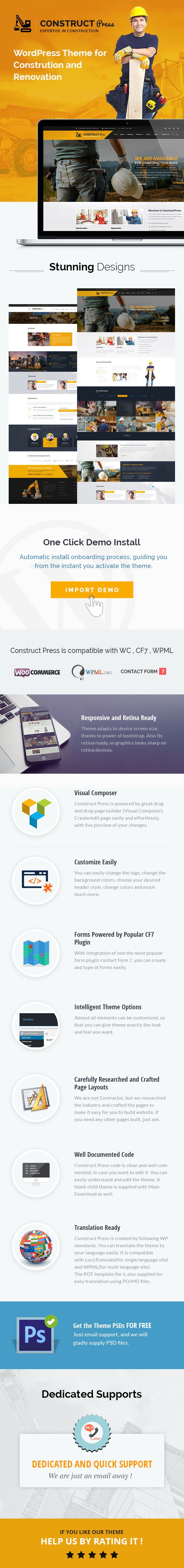 Construct Press - Construction and Renovation WordPress Theme - 1