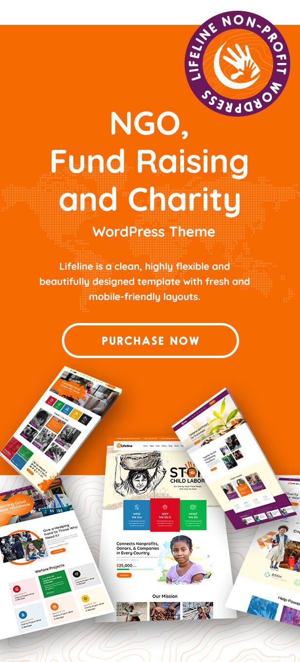 Lifeline - NGO, Fund Raising and Charity WordPress Theme - 2