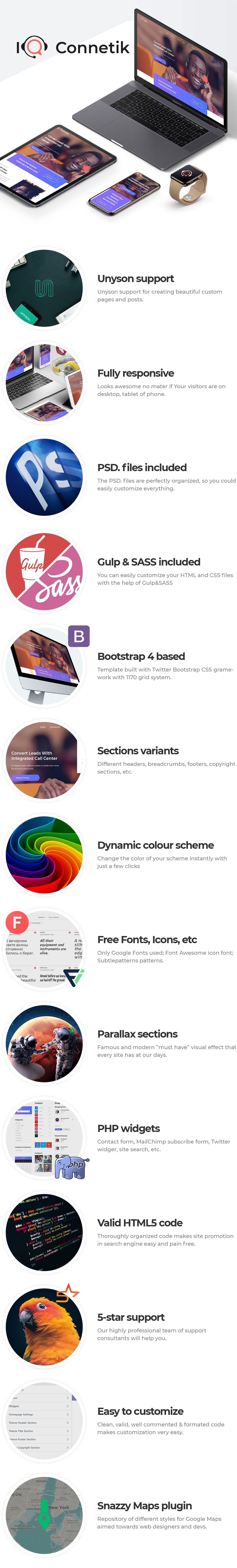 IQconnetik - Modern Call Center WordPress theme