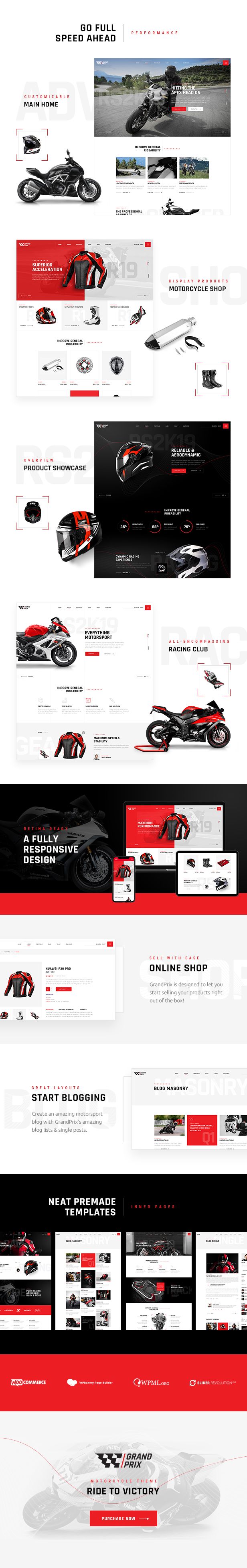 GrandPrix - Motorcycle WordPress Theme - 1