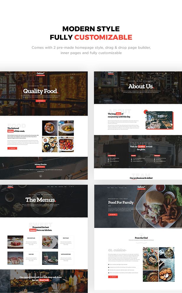 Gehou - A Modern Restaurant & Cafe Theme - 1