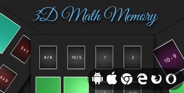 3D Math Memory - Cross Platform Educational Game    Games