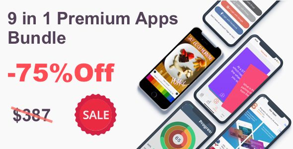 9 in 1 Source Code Bundle Of Premium Apps iOS  Mobile Full Applications