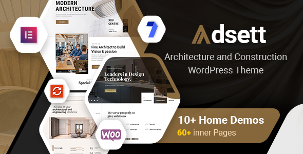 Adsett - Architecture and Interior Design WordPress Creative, Portfolio Web 