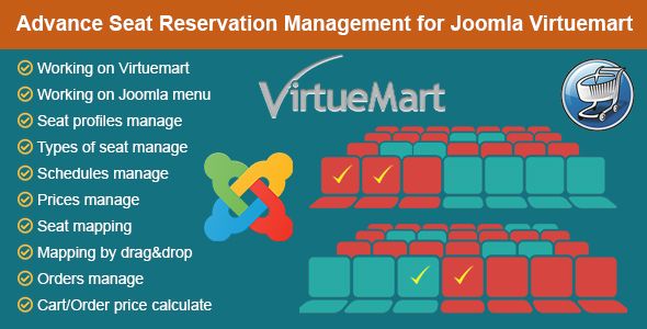 Advance Seat Reservation Management for Joomla Virtuemart Joomla, Plugin   