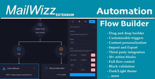 Automation Flow Builder for MailWizz EMA  Add Ons  