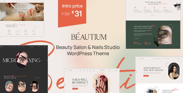 Beautium | Beauty Salon & Nails WordPress Theme image