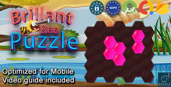 Bee Puzzle Brillant V2 (Admob + GDPR + Android Studio) Android  Mobile Games