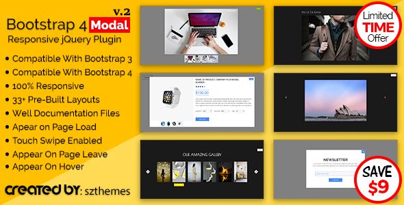 Bootstrap 4 Modal Responsive jQuery Plugin  Images And Media  