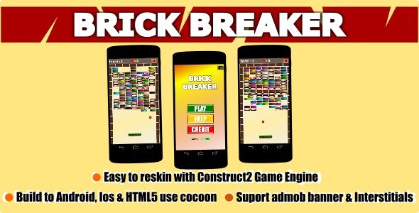 Brick Breaker Mobile Game Android/ Ios/ HTML5 + Admob    Games