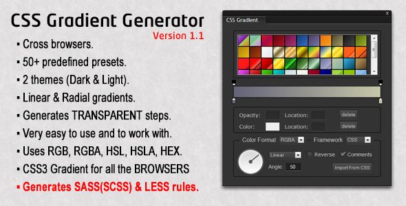 CSS Gradient Generator  Miscellaneous  