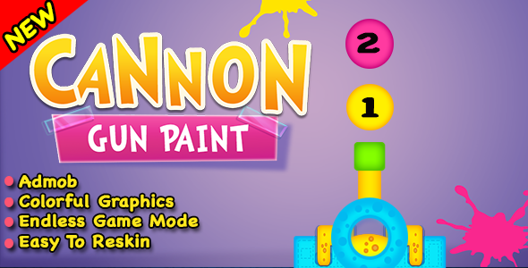 Cannon Gun Paint + Best New Game In Android Studio Android  Mobile Games