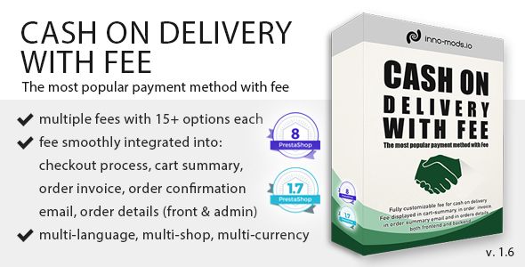 Cash On Delivery With Fee for Prestashop Plugins, Prestashop   