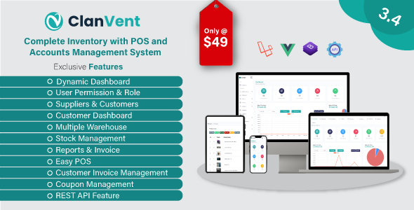 ClanVent - Inventory with POS and Accounts Management System    