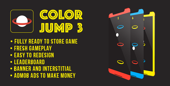 Color Jump 3 - Fun Arcade Game IOS Template + easy to reskine + AdMob iOS  Mobile Games