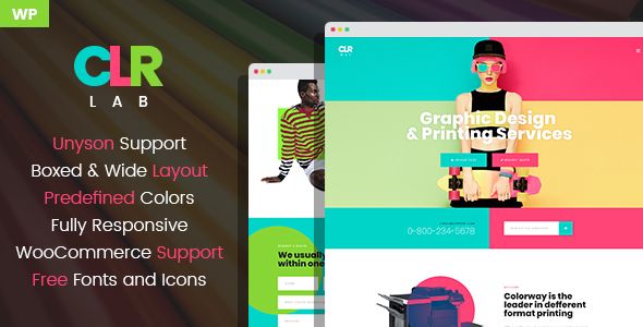 ColorLab - Printing Design Service WordPress Theme    