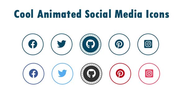 Cool Animated Social Media Icons  Animations And Effects, Css  