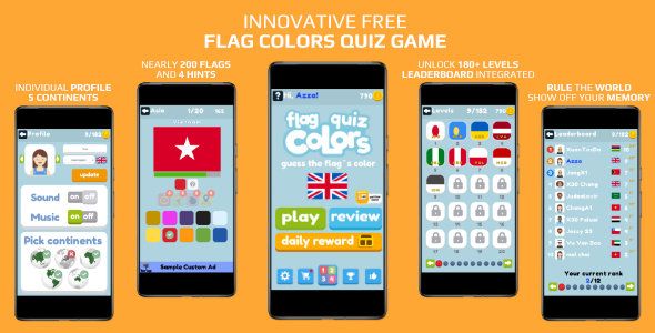 Guess the Flags Color - Fun way to remember all countries' flags