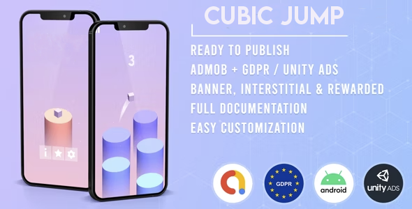 Cubic Jump Android, Unity  Mobile Games