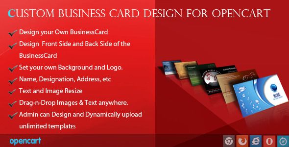 Custom Business Card Design for OpenCart Opencart, Plugins   