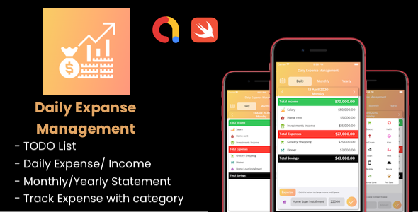 Daily Expense Management iOS  Mobile 