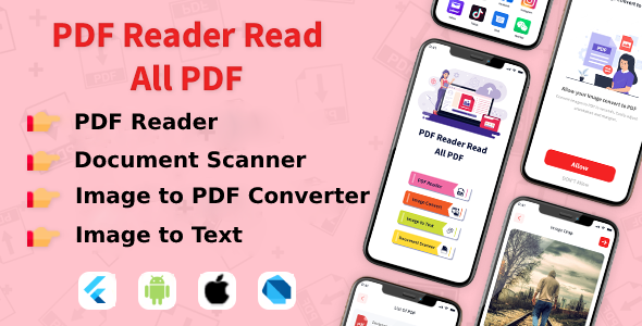 Document Scanner and PDF Editor – PDF Tools, Image to PDF, Image-Text - PDF Converter with Admob ads Flutter  Mobile Full Applications