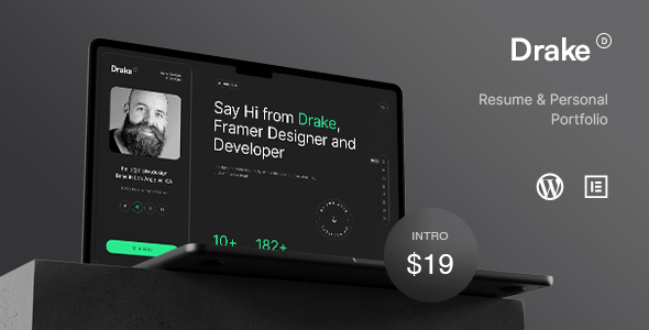 Drake - Personal Portfolio WordPress Theme WordPress Creative, Portfolio  