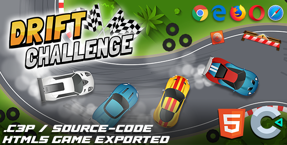 Drift Challenge HTML5 Game - With Construct 3 File    Games