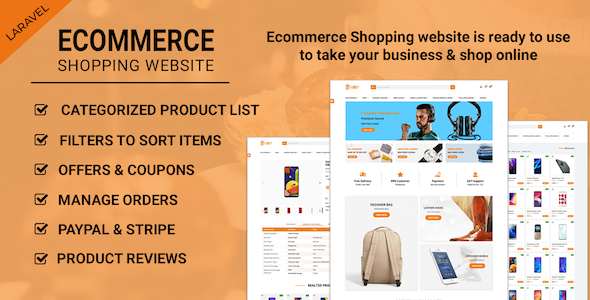 Ecommerce Shopping Website - Take Your Shop Online With Laravel  Miscellaneous  
