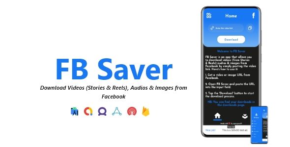 FB Saver - Facebook Videos, Audios & Images Downloader | ADMOB, FAN, APPLOVIN, FIREBASE, ONESIGNAL