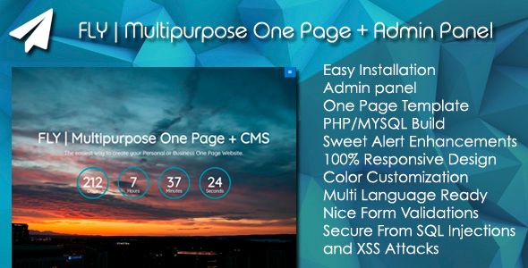 FLY | Multipurpose One Page + Admin Panel  Miscellaneous  